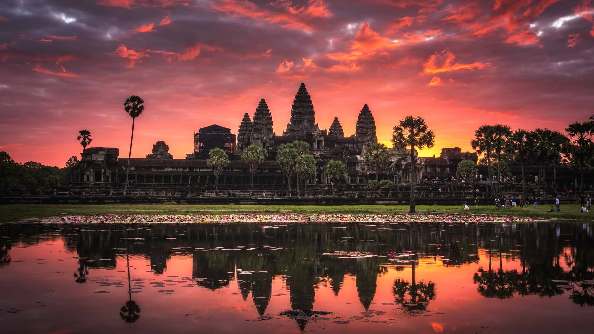 Angkor Wat Temple Cambodia Sunset