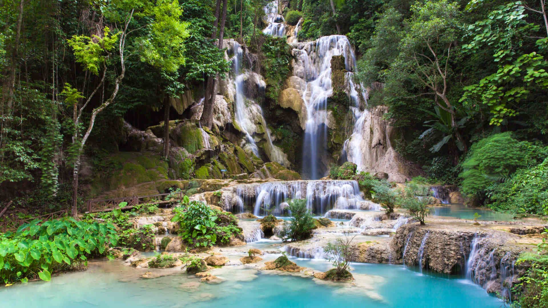 Kuang Si Waterfalls in Luang Prabang Laos