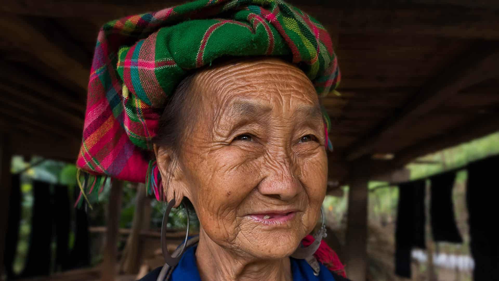 Alte Frau in Mu Cang Chai, YenBai, Vietnam