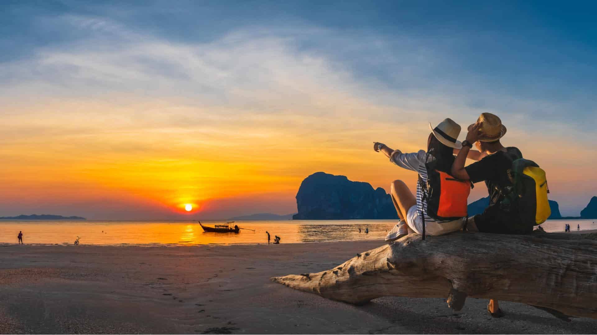 Romantic Couple on beach in Thailand